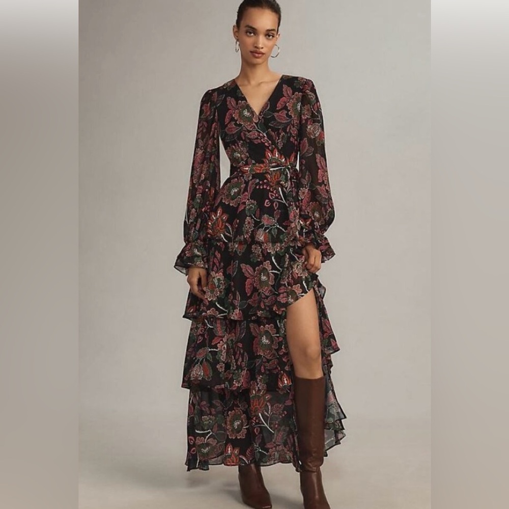Anthropologie Hutch Tiered Wrap Dress. NWT